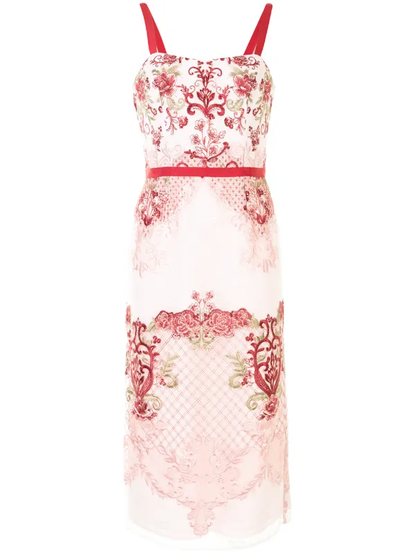 marchesa notte 3d floral dress
