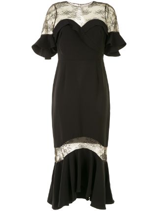 Marchesa Notte ラッフルレース ドレス - Farfetch