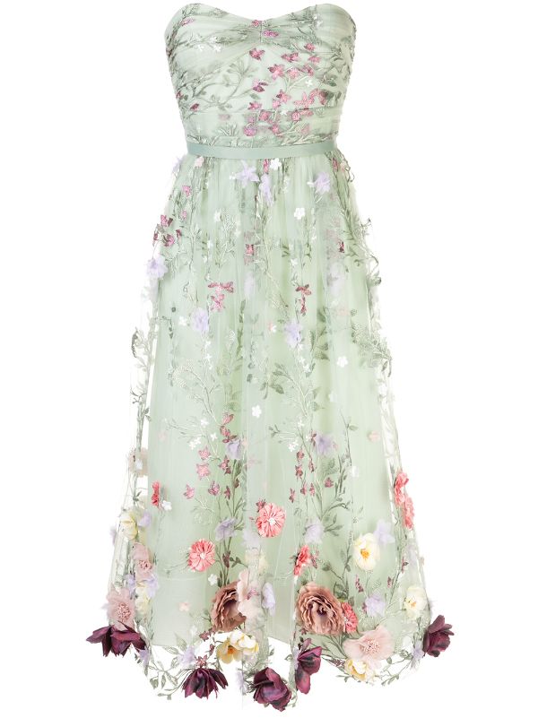 floral applique dress