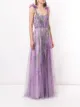 Marchesa Notte Geblümtes Tüllkleid