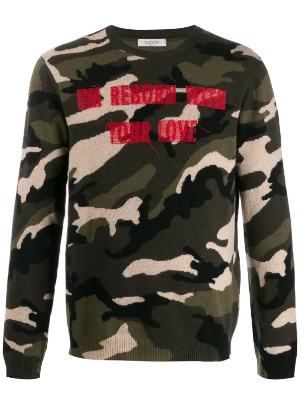 valentino camo sweater