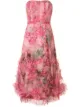 Image 1 of Marchesa Notte floral print ruffled trim gown