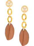 Marni leaf drop earrings - Brown