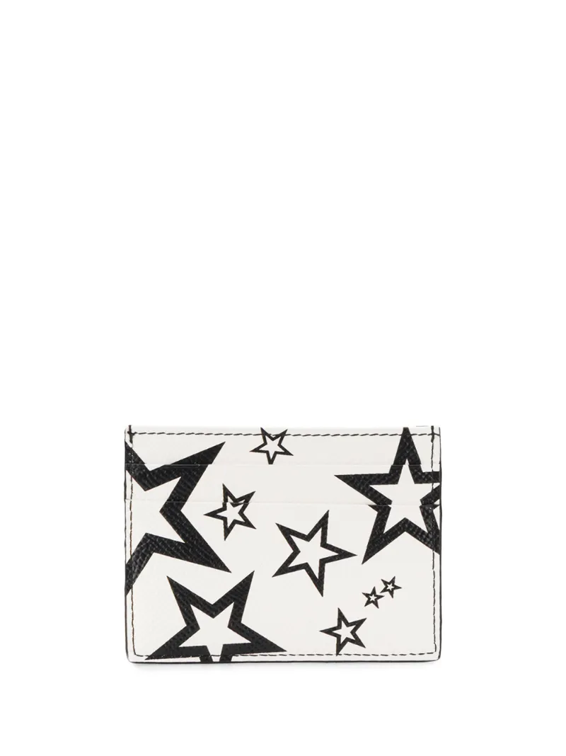 Dolce & Gabbana – star print cardholder – unisex – Calf Leather – One Size – White