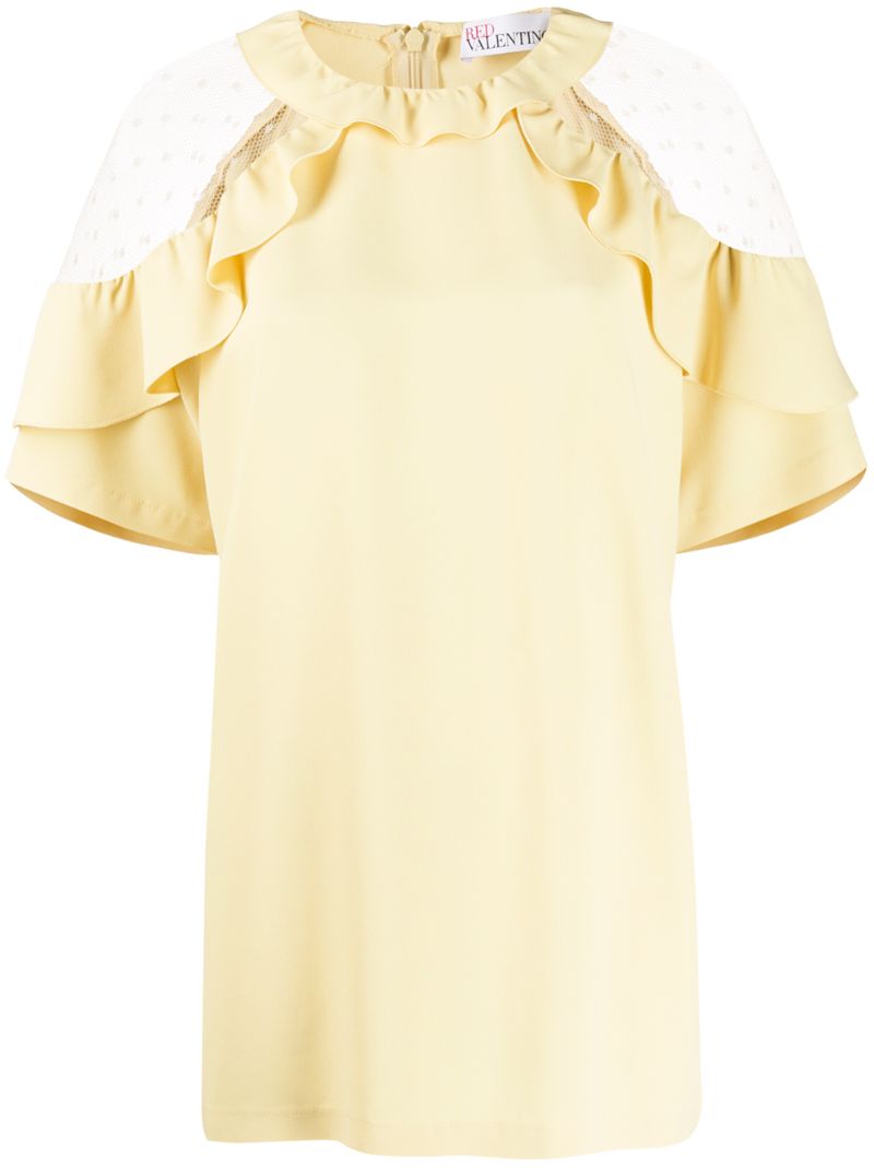 RED VALENTINO SHEER DETAIL BLOUSE