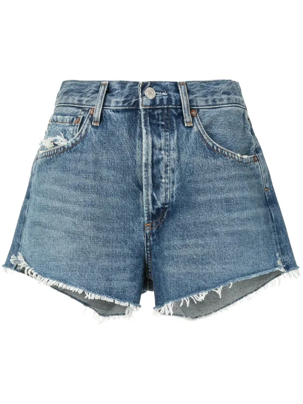 AGOLDE High Rise Denim Shorts - Farfetch