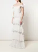 Marchesa Notte off-shoulder lace gown