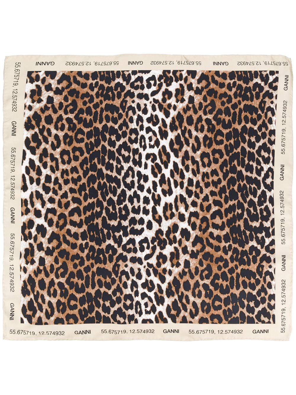 фото GANNI платок с леопардовым принтом