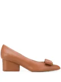 Ferragamo Viva leather pumps - Brown
