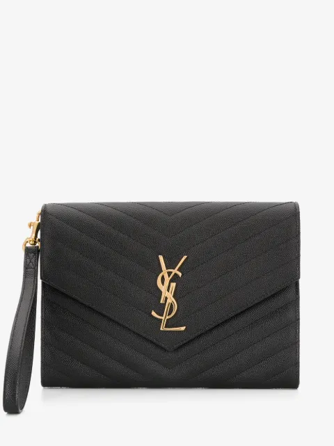 Saint Laurent كلاتش بزينة مونوغرام