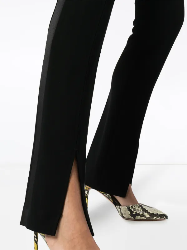 high waisted split trousers