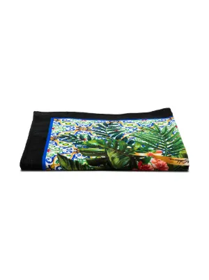 Dolce & Gabbana منشفة شاطئ بطبعة نبات