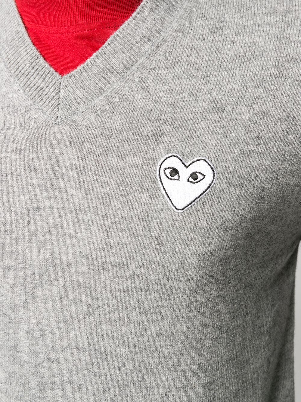 фото Comme Des Garçons Play embroidered logo v-neck jumper