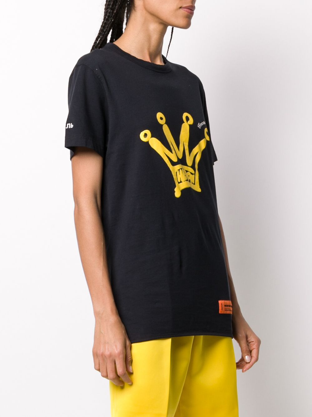 фото Heron preston crown-print crew neck t-shirt