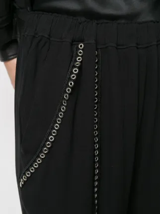 eyelet-detail high-waist trousers展示图