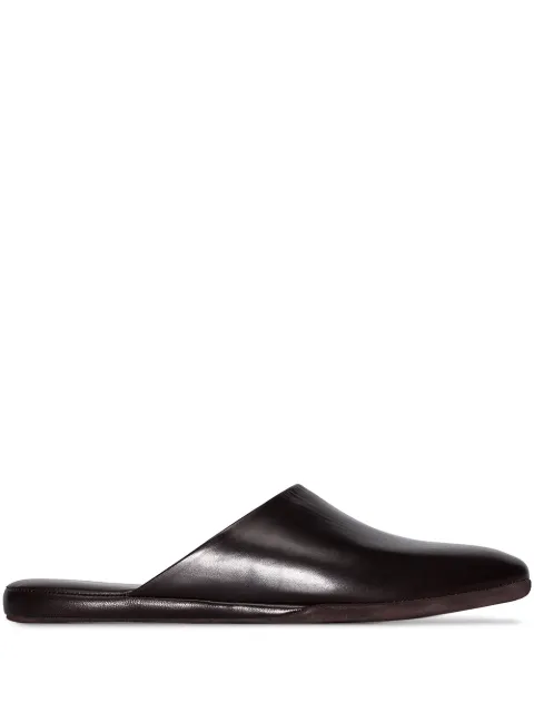 santoni leather slippers