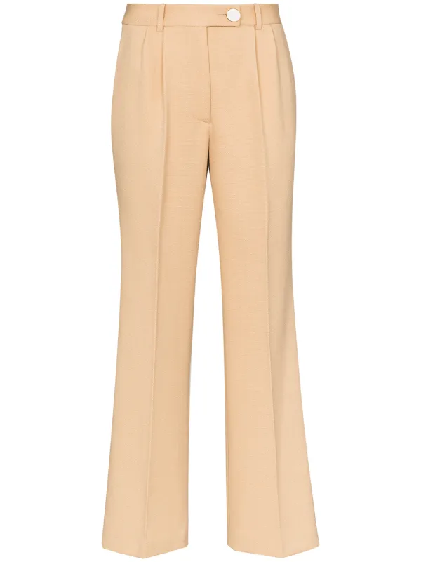 high waisted tailored trousers