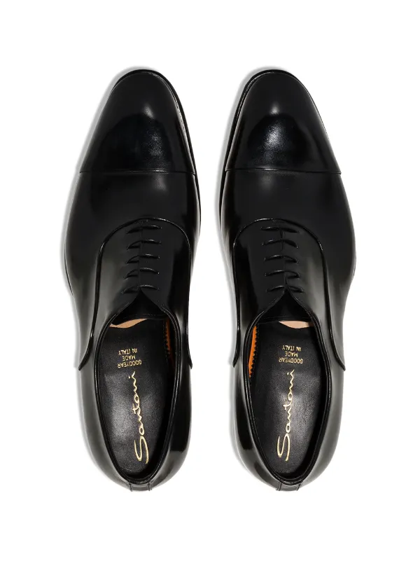 Santoni Leather Oxford Shoes - Farfetch