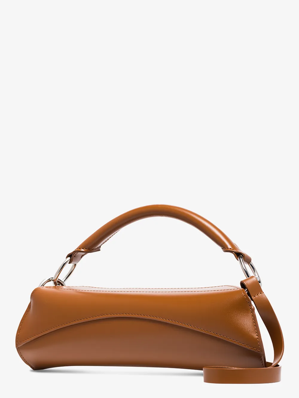 VENCZEL BROWN ELAN LEATHER SHOULDER BAG,LANL05192414733229