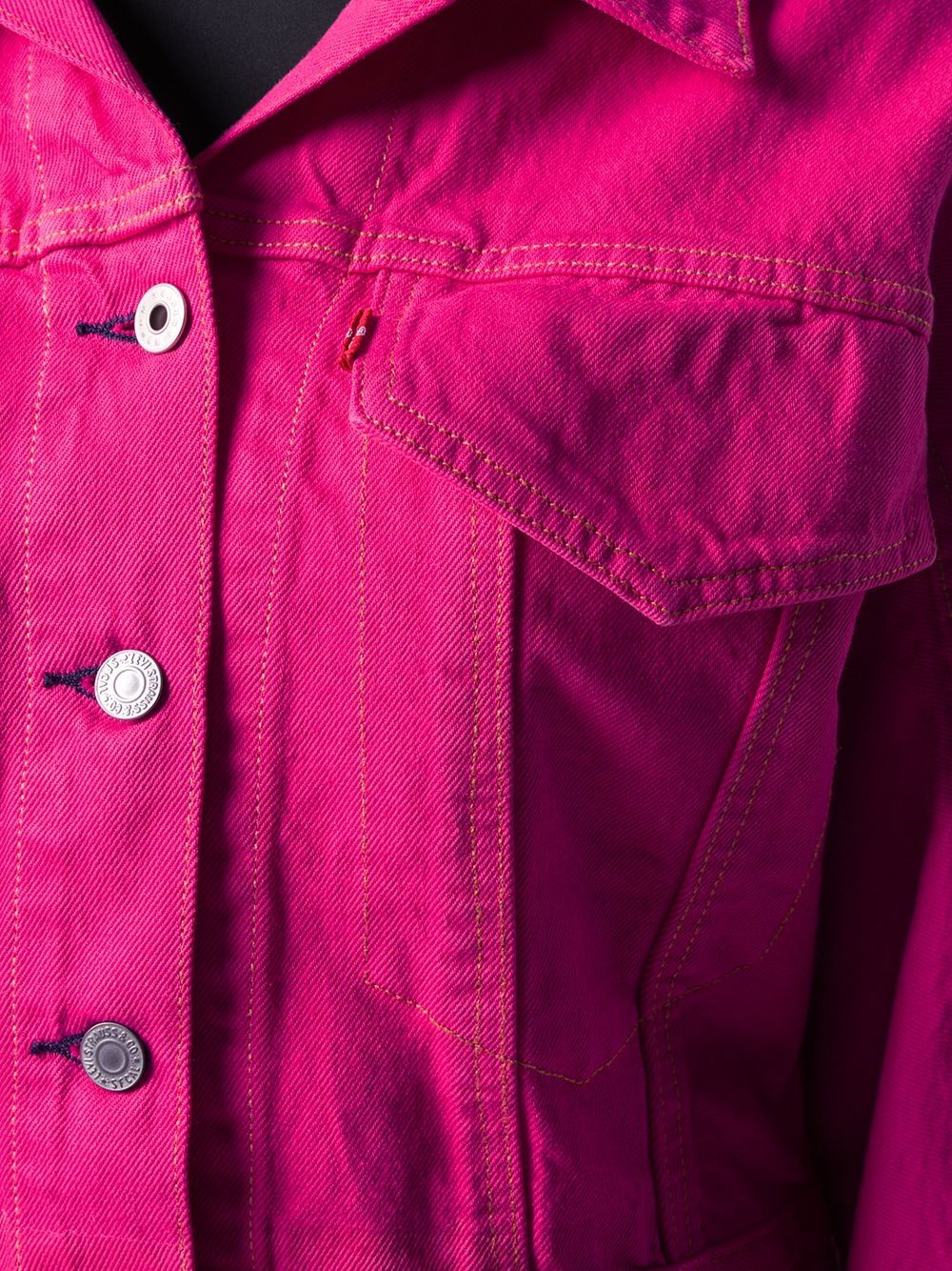 фото Heron preston levi's trucker style logo fuchsia white