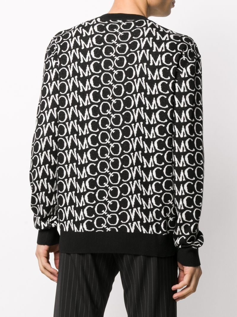 Shop Mcq By Alexander Mcqueen All-over Logo Jumper In Black