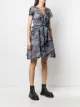 Moschino Pre-Owned فستان بحزام وطبعة ملائكة 1990