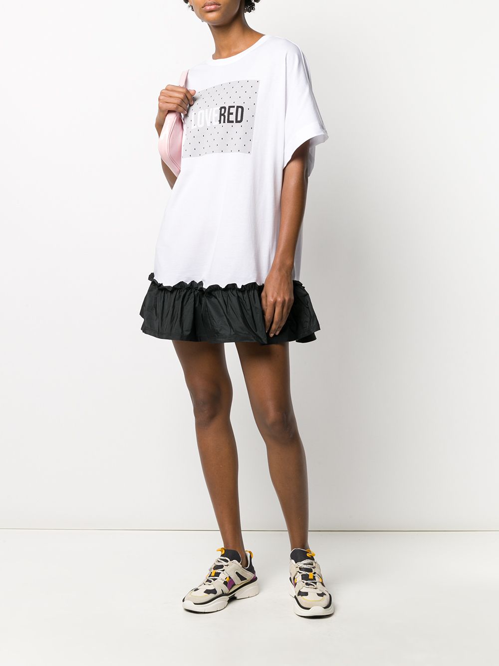 фото Redvalentino платье-футболка с принтом