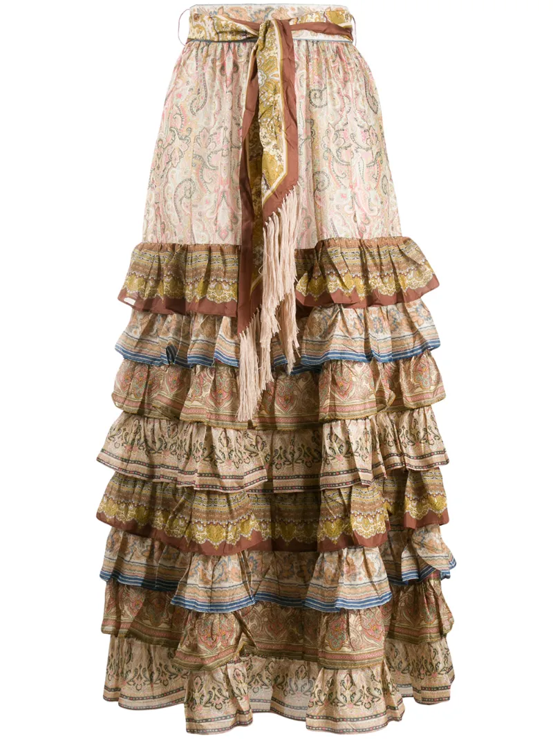 zimmermann tiered flared mini