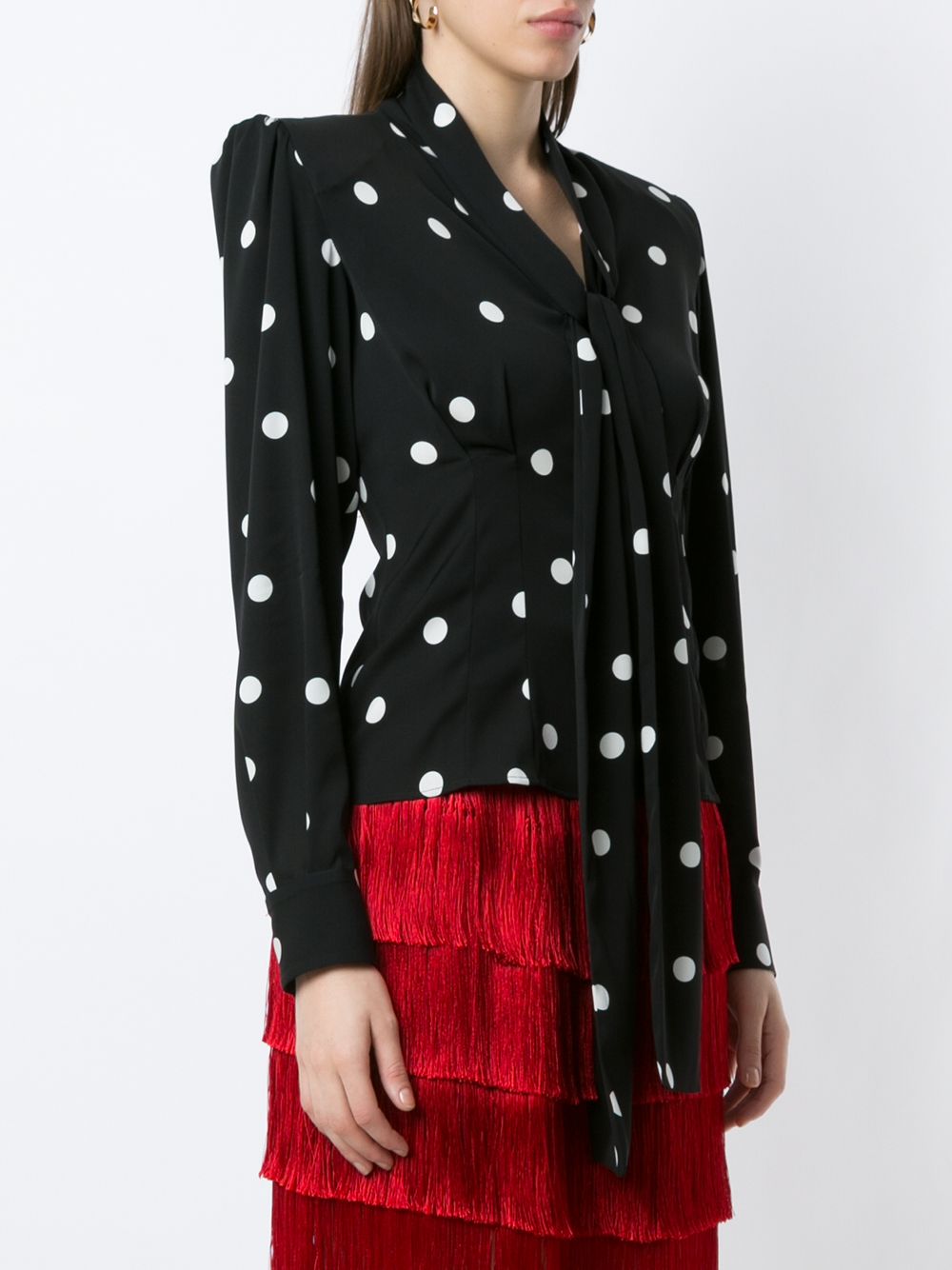 Dolce & Gabbana Polka Dot Blouse in Red