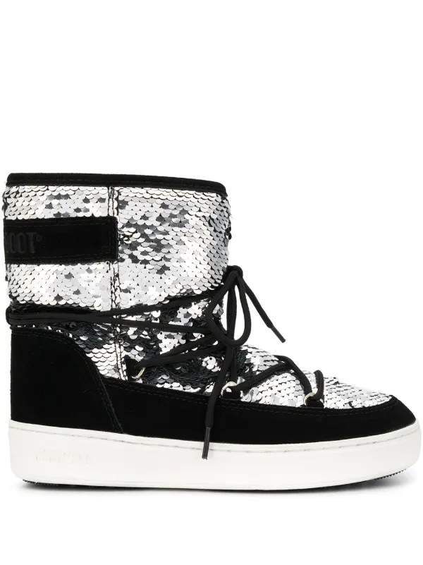 sequin moon boots