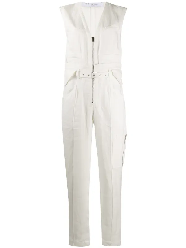white belted jumpsuit