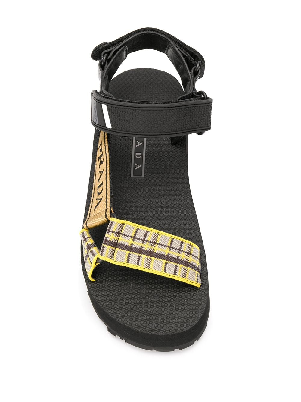 фото Prada сандалии на платформе с логотипом