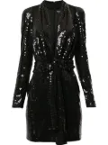 TOM FORD sequin cut out halter dress - Black