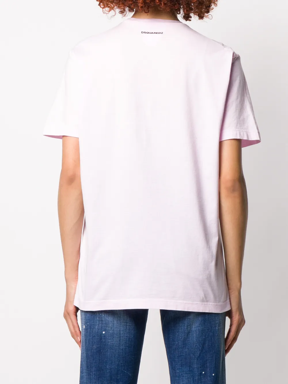 DSQUARED2 T-shirt met print Roze
