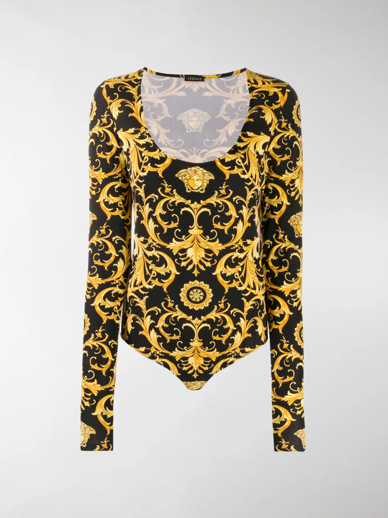 Versace Baroqueprint bodysuit black MODES