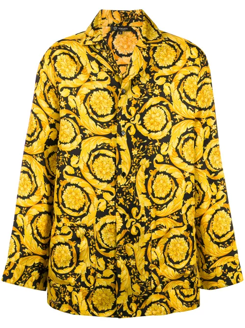 Chemise de pyjama à imprimé baroque - Versace - Modalova