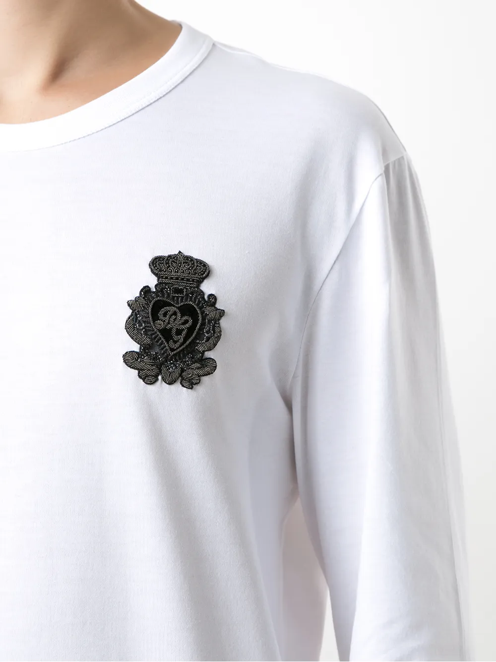 фото Dolce & gabbana футболка с нашивкой-логотипом