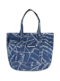 supreme denim tote bag