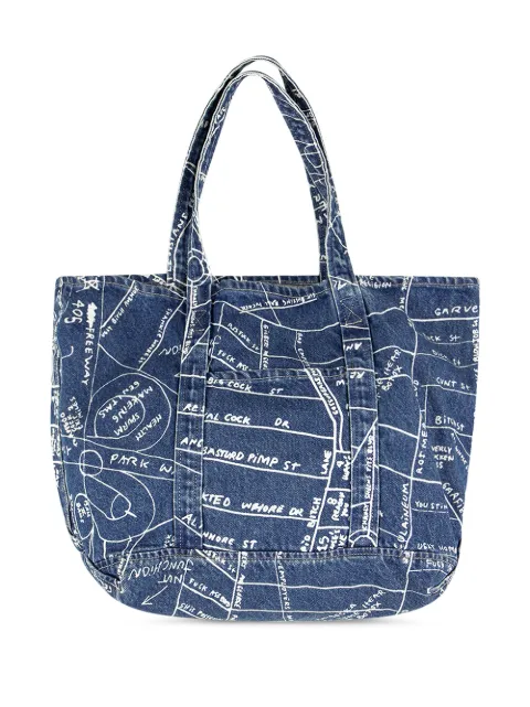 Supreme Gonz Map Denim Tote - Farfetch