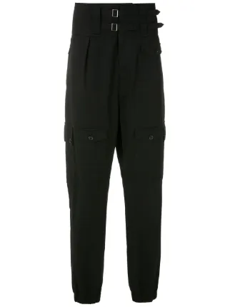 Dolce & Gabbana double-buckle Fastening Trousers | Black | FARFETCH