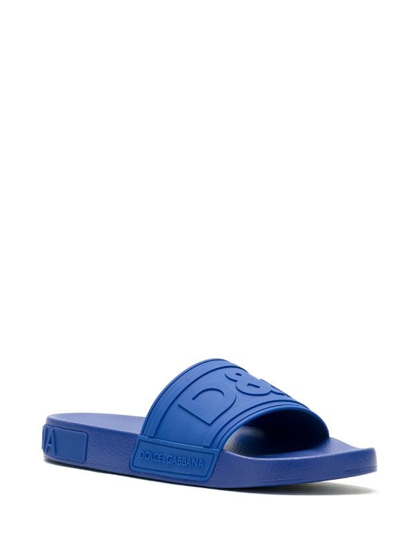 blue dolce and gabbana slides