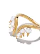 TASAKI 18kt yellow gold Danger Collection Line Akoya pearl ring