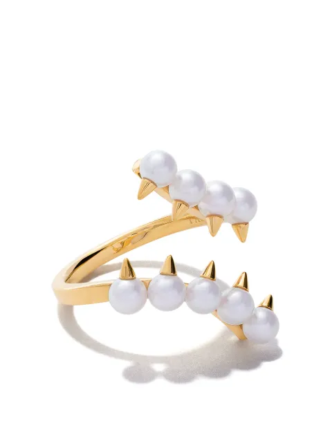 TASAKI anillo Danger Collection Line en oro amarillo de 18kt con perla Akoya