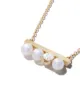 TASAKI 18kt yellow gold petit Balance Solo Akoya pearl and diamond pendant