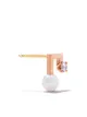 TASAKI 18kt rose gold petit Balance Note Collection Line Akoya pearl and diamond earrings