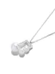 TASAKI 18kt white gold Balance Note Collection Line Akoya pearl and diamond pavé pendant