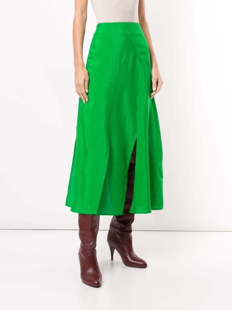 Shop Rejina Pyo Lynn Panelled Skirt In Green