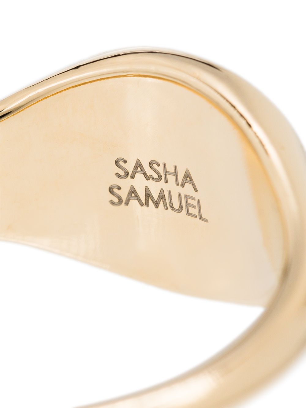 фото Sasha samuel 24kt gold-plated maia signet ring