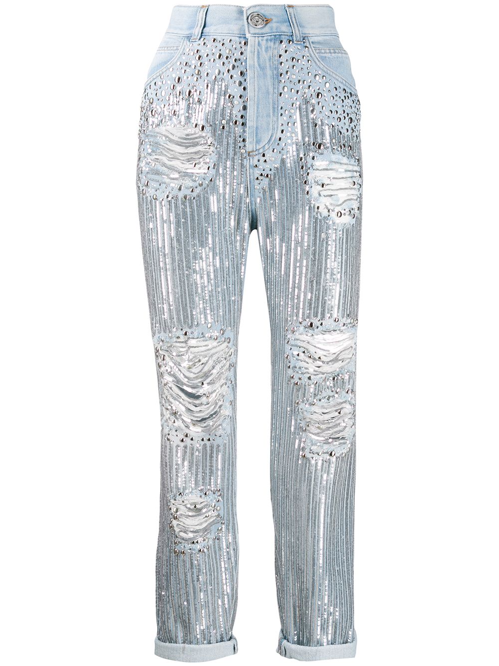 фото Balmain джинсы с завышенной талией