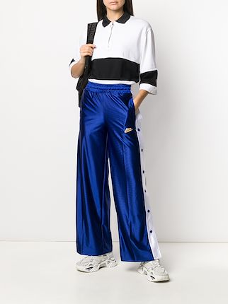 satin wide-leg track pants展示图